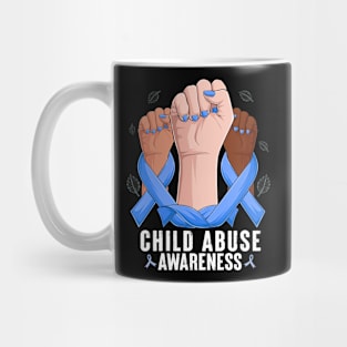 Child Abuse Prevention Awareness Month Blue Ribbon gift idea Mug